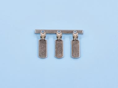 5.0電源插片，黃銅。鍍鎳，橫帶（T12-01）